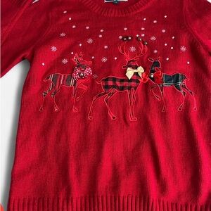 Scott Red Sweater with Snowflake Design